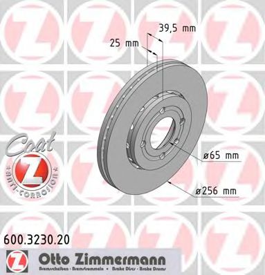 600.3230.20 ZIMMERMANN Тормозная система Тормозной диск