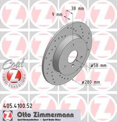 405.4100.52 ZIMMERMANN Brake System Brake Disc