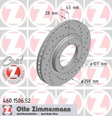 460.1506.52 ZIMMERMANN Brake System Brake Disc