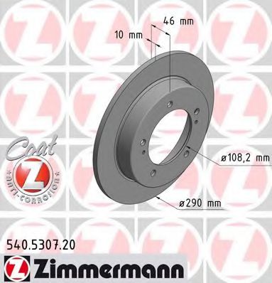 540.5307.20 ZIMMERMANN Brake System Brake Disc