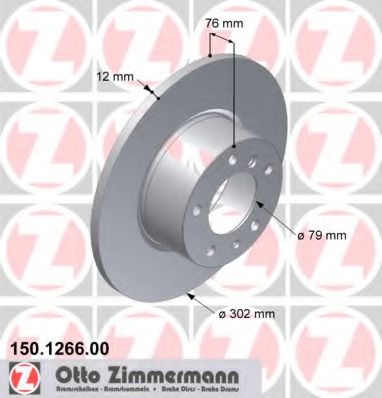 150.1266.00 ZIMMERMANN Brake System Brake Disc
