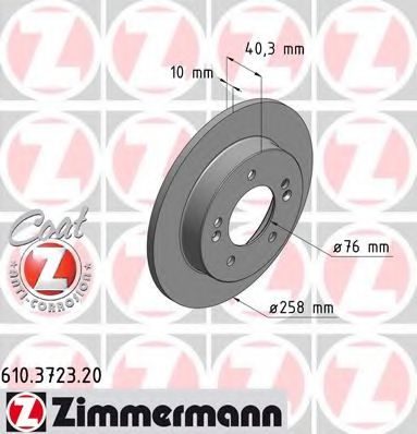610.3723.20 ZIMMERMANN Brake System Brake Disc