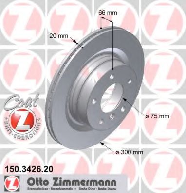 150.3426.20 ZIMMERMANN Brake System Brake Disc
