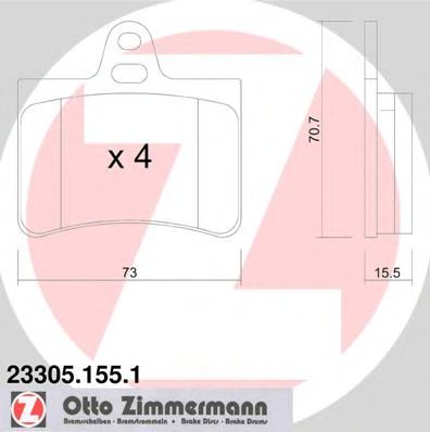 23305.155.1 ZIMMERMANN Brake Pad Set, disc brake