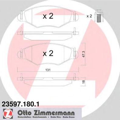 23597.180.1 ZIMMERMANN Brake Pad Set, disc brake
