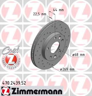 470.2439.52 ZIMMERMANN Brake Disc