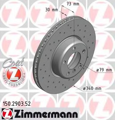 150.2903.52 ZIMMERMANN Brake System Brake Disc