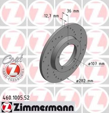 460.1005.52 ZIMMERMANN Brake System Brake Disc