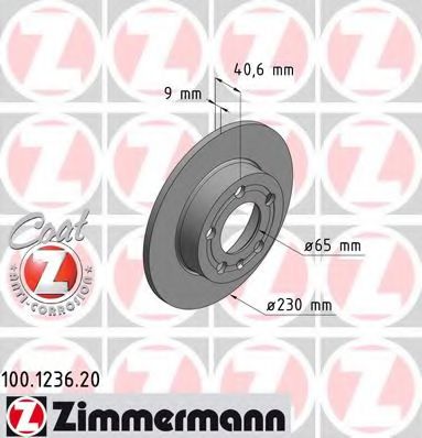 100.1236.20 ZIMMERMANN Brake System Brake Disc
