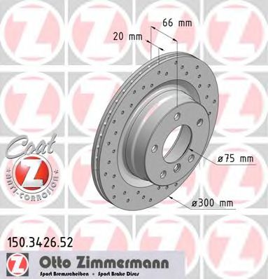 150.3426.52 ZIMMERMANN Brake System Brake Disc