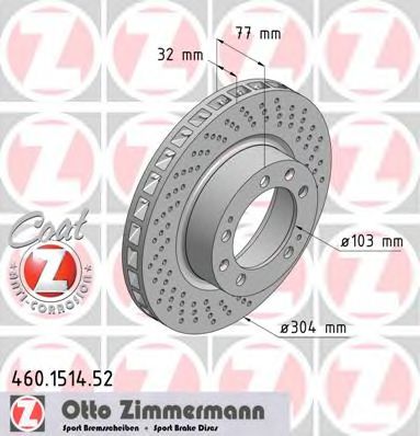 460.1514.52 ZIMMERMANN Brake System Brake Disc