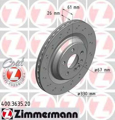 400.3635.20 ZIMMERMANN Brake System Brake Disc