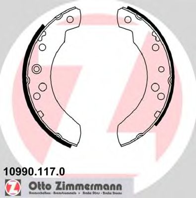 10990.117.0 ZIMMERMANN Brake System Brake Shoe Set
