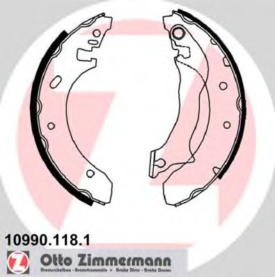 10990.118.1 ZIMMERMANN Brake Shoe Set