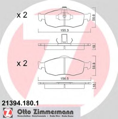 21394.180.1 ZIMMERMANN Brake Pad Set, disc brake