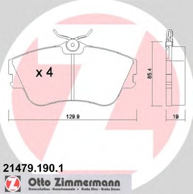 21479.190.1 ZIMMERMANN Brake Pad Set, disc brake