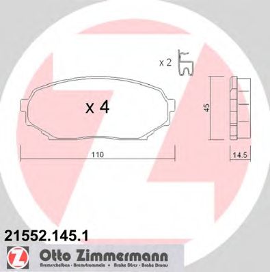 21552.145.1 ZIMMERMANN Brake Pad Set, disc brake