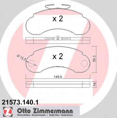 21573.140.1 ZIMMERMANN Brake Pad Set, disc brake