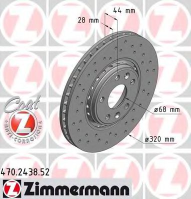 470.2438.52 ZIMMERMANN Brake System Brake Disc