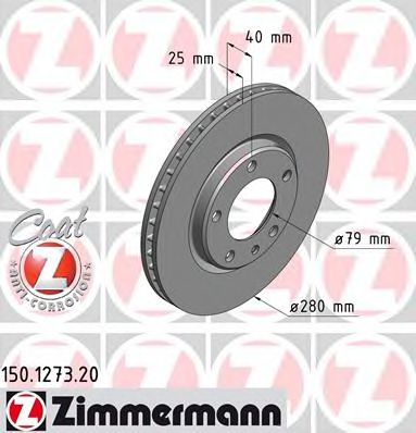 150.1273.20 ZIMMERMANN Brake System Brake Disc