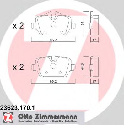 236231701 ZIMMERMANN Brake Pad Set, disc brake