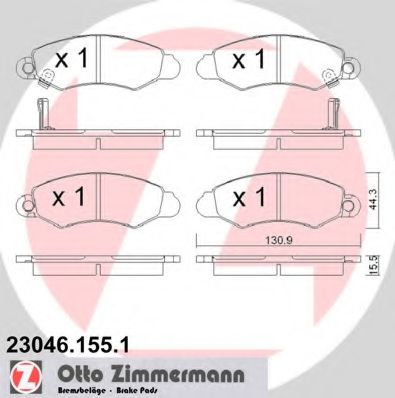 23046.155.1 ZIMMERMANN Brake Pad Set, disc brake