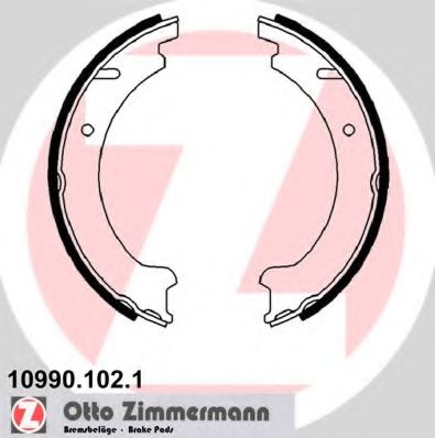 10990.102.1 ZIMMERMANN Brake System Brake Shoe Set, parking brake