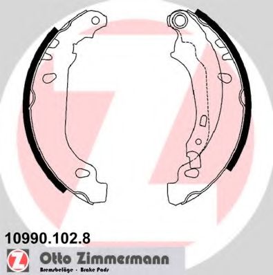 10990.102.8 ZIMMERMANN Brake System Brake Shoe Set