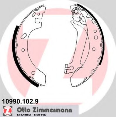 10990.102.9 ZIMMERMANN Brake System Brake Shoe Set