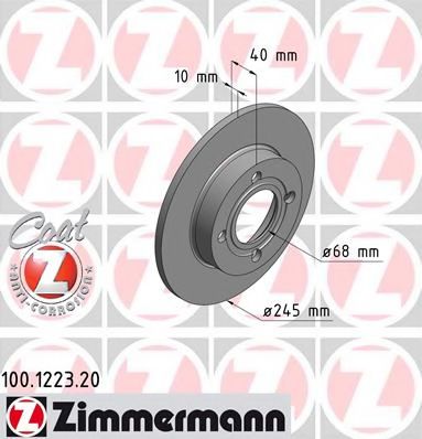 100.1223.20 ZIMMERMANN Brake System Brake Disc
