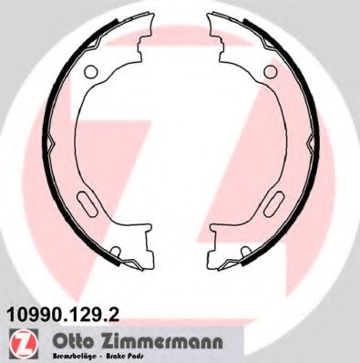 10990.129.2 ZIMMERMANN Brake System Brake Shoe Set, parking brake