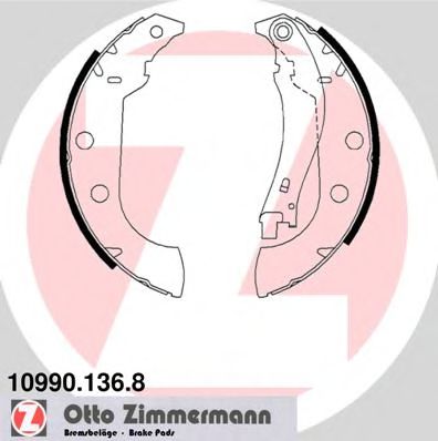 10990.136.8 ZIMMERMANN Brake System Brake Shoe Set