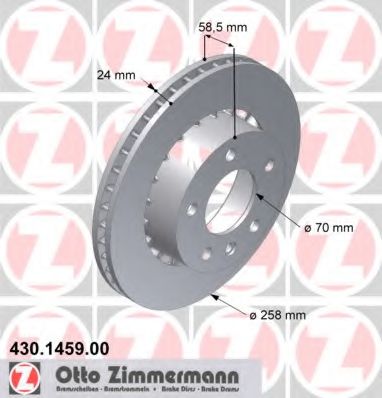 430.1459.00 ZIMMERMANN Brake System Brake Disc