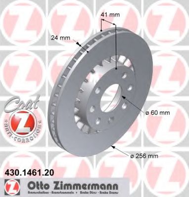 430.1461.20 ZIMMERMANN Brake System Brake Disc