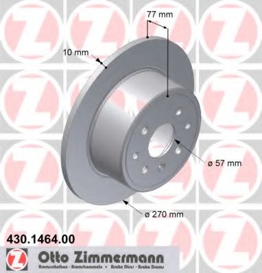 430.1464.00 ZIMMERMANN Brake System Brake Disc