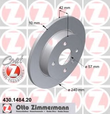 430.1484.20 ZIMMERMANN Brake System Brake Disc