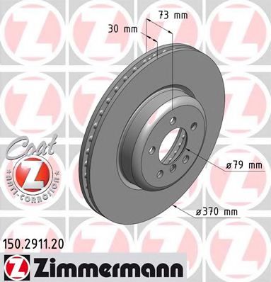 150.2911.20 ZIMMERMANN Brake System Brake Disc