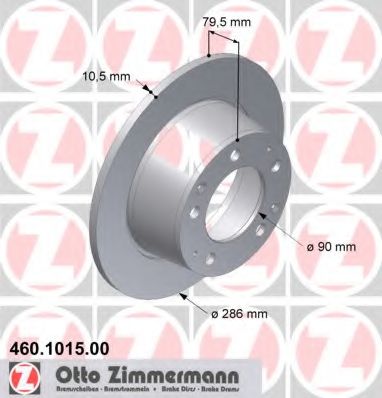 460.1015.00 ZIMMERMANN Brake System Brake Disc