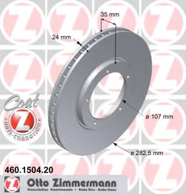 460.1504.20 ZIMMERMANN Brake System Brake Disc