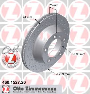 460.1527.20 ZIMMERMANN Brake System Brake Disc
