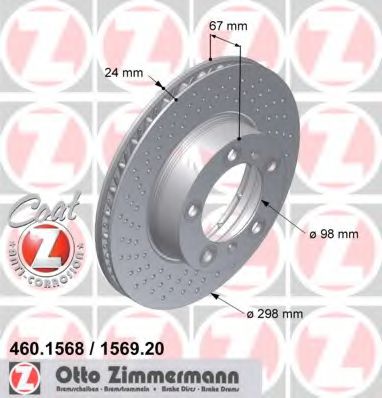 460.1569.20 ZIMMERMANN Brake System Brake Disc