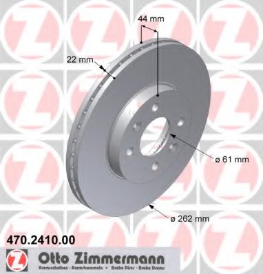 470.2410.00 ZIMMERMANN Brake System Brake Disc