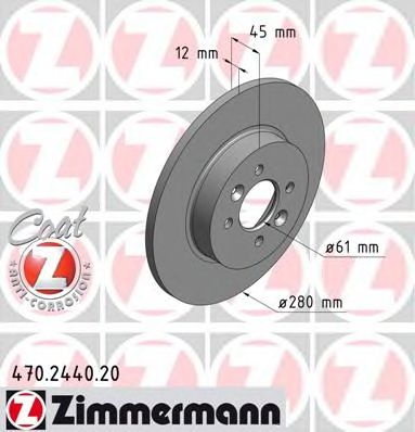 470.2440.20 ZIMMERMANN Brake System Brake Disc
