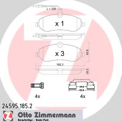 245951852 ZIMMERMANN Brake Pad Set, disc brake