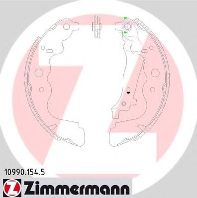 10990.154.5 ZIMMERMANN Brake System Brake Shoe Set
