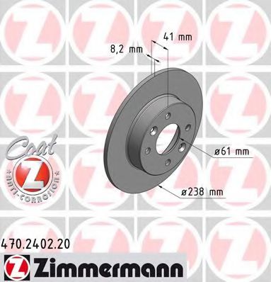 470.2402.20 ZIMMERMANN Brake System Brake Disc