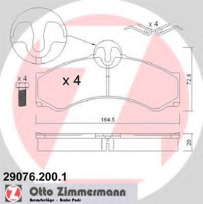 290762001 ZIMMERMANN Brake Pad Set, disc brake