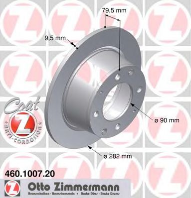 460.1007.20 ZIMMERMANN Brake System Brake Disc