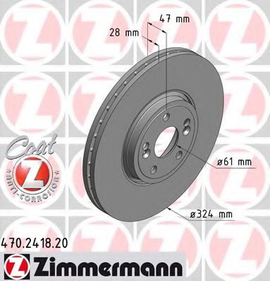 470.2418.20 ZIMMERMANN Brake System Brake Disc