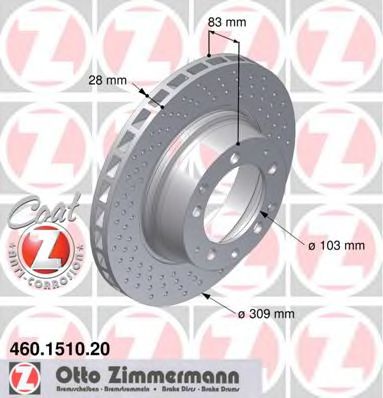 460.1510.20 ZIMMERMANN Brake System Brake Disc
